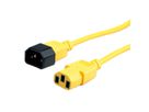 ROLINE Câble d'alimentation, IEC 320 C14 - C13, jaune, 0,8 m