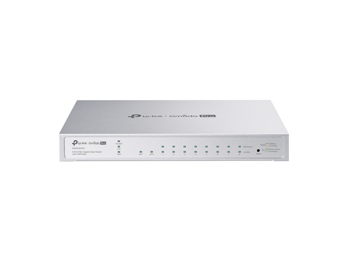 TP-Link Campus Switch S4500-8GP2F, 8x1G PoE 2xSFP Managed Switch