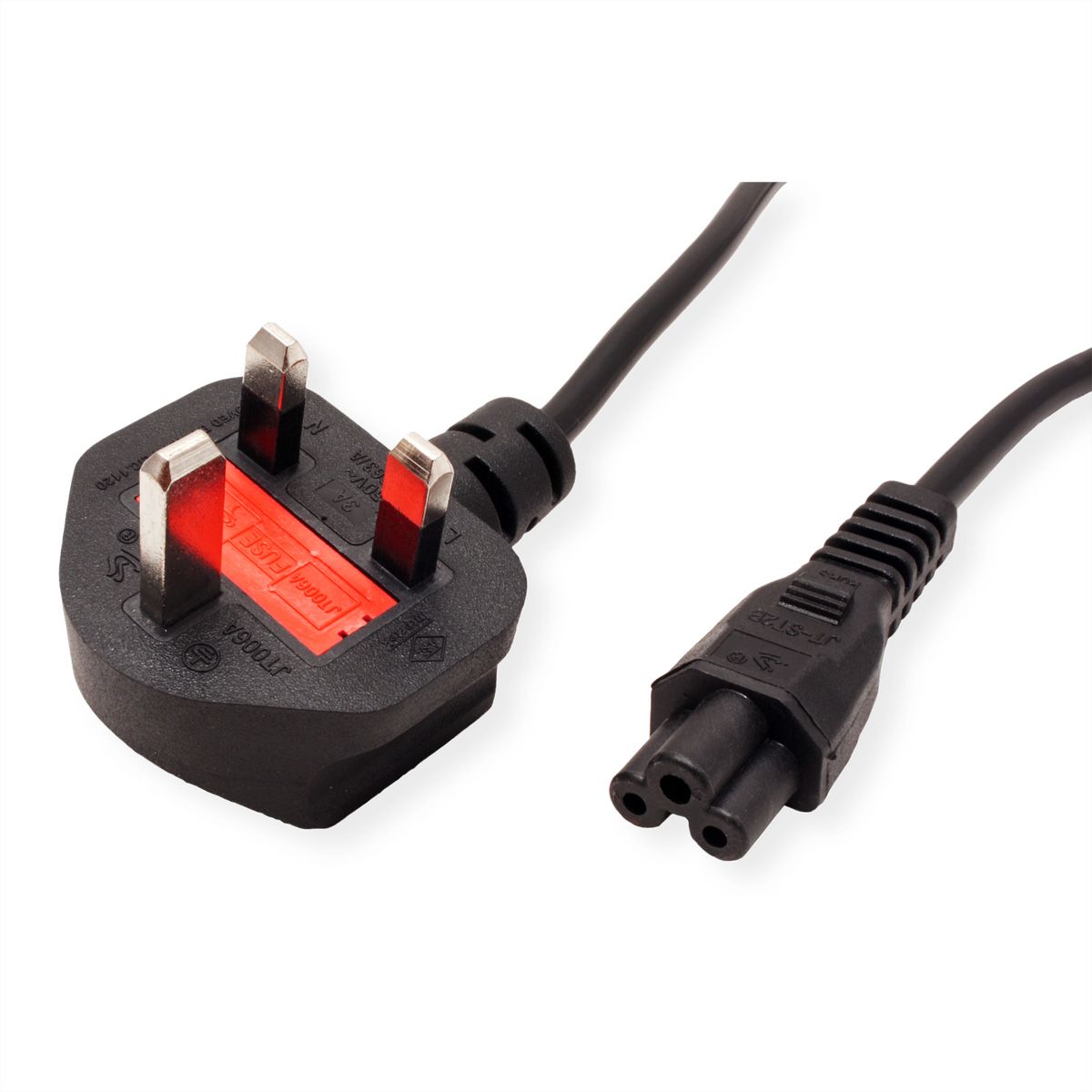 VALUE Câble d'alimentation UK, pour notebook, 3A, noir, 1,8 m