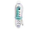 Steffen Multiprise TIDE 6xT13 3m, avec interrupteur et aimant blanc