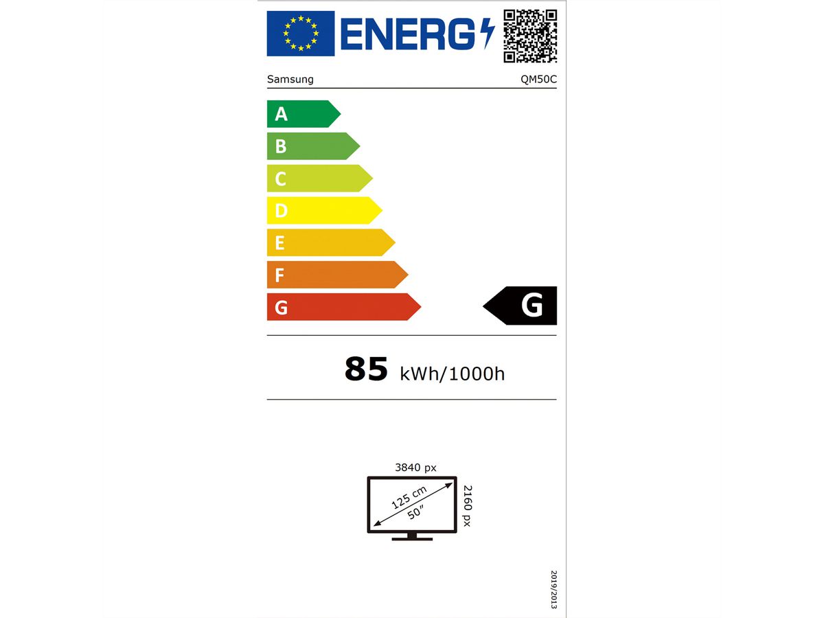 **DEMO**Samsung Digital Signage Display QM50C, 50'' 24/7, UHD 500cd/m²