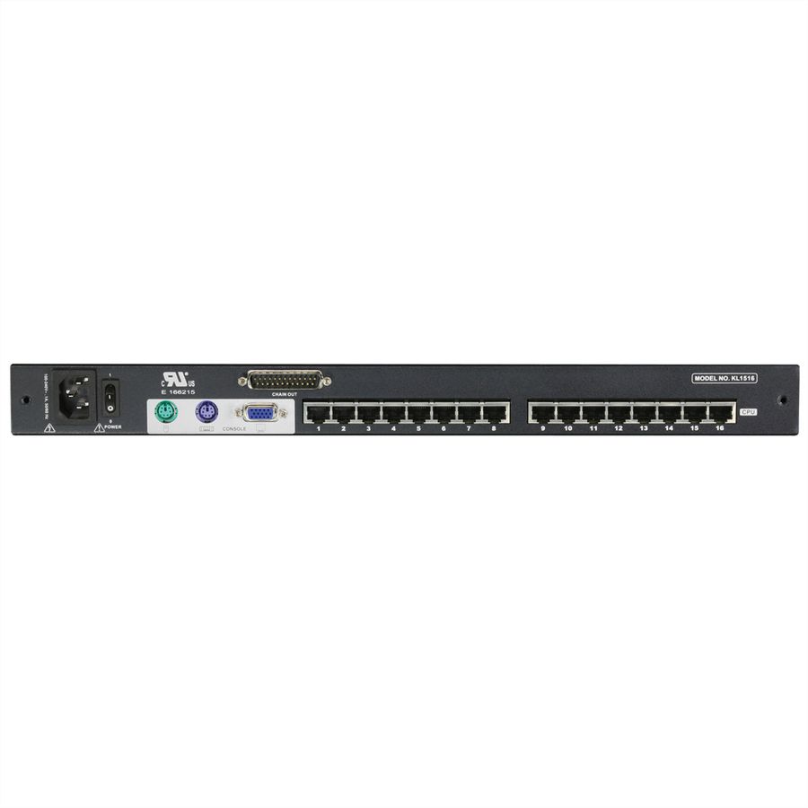 ATEN KL1508AM Commutateur KVM catégorie 5e/6 LCD à 8 ports (Double rail), DE-Layout