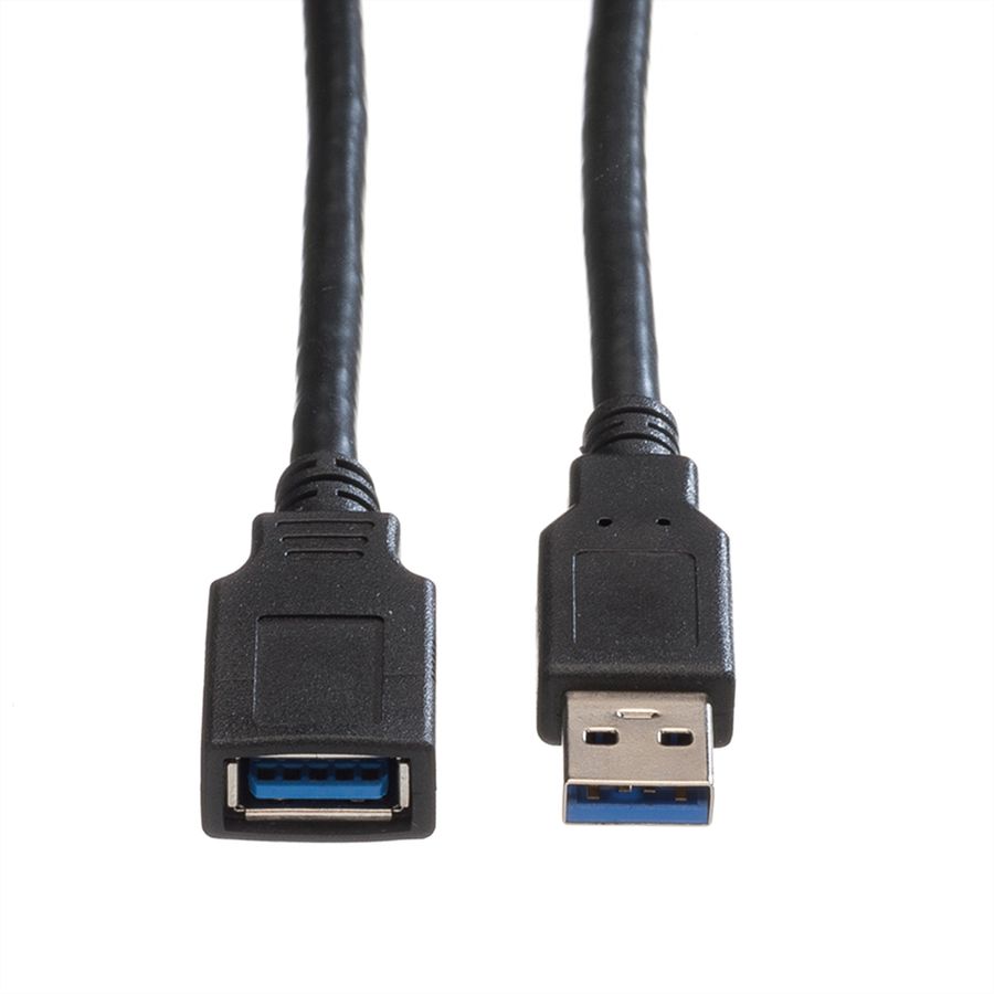ROLINE Câble USB 3.2 Gen 1 Type A-A, M/F, noir, 1,8 m