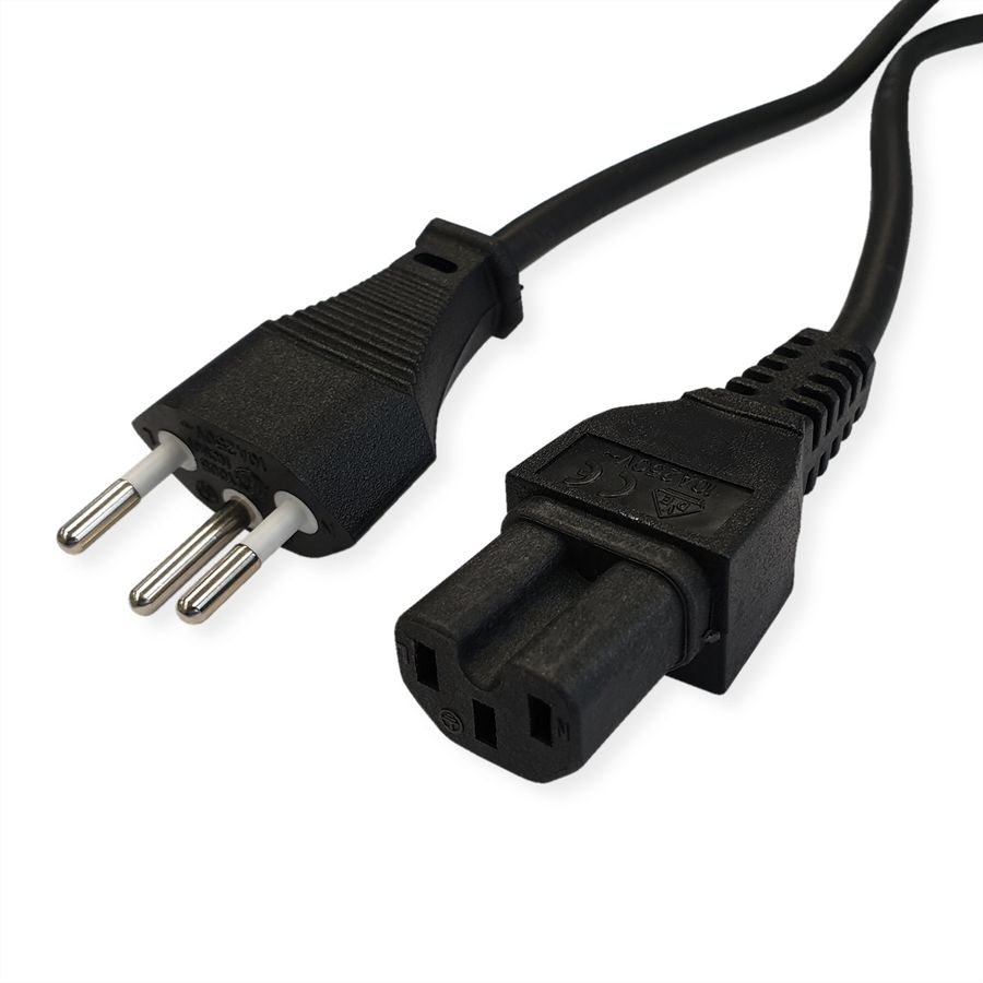 VALUE Câble d'alimentation  T12 vers C15, noir, 1,8 m
