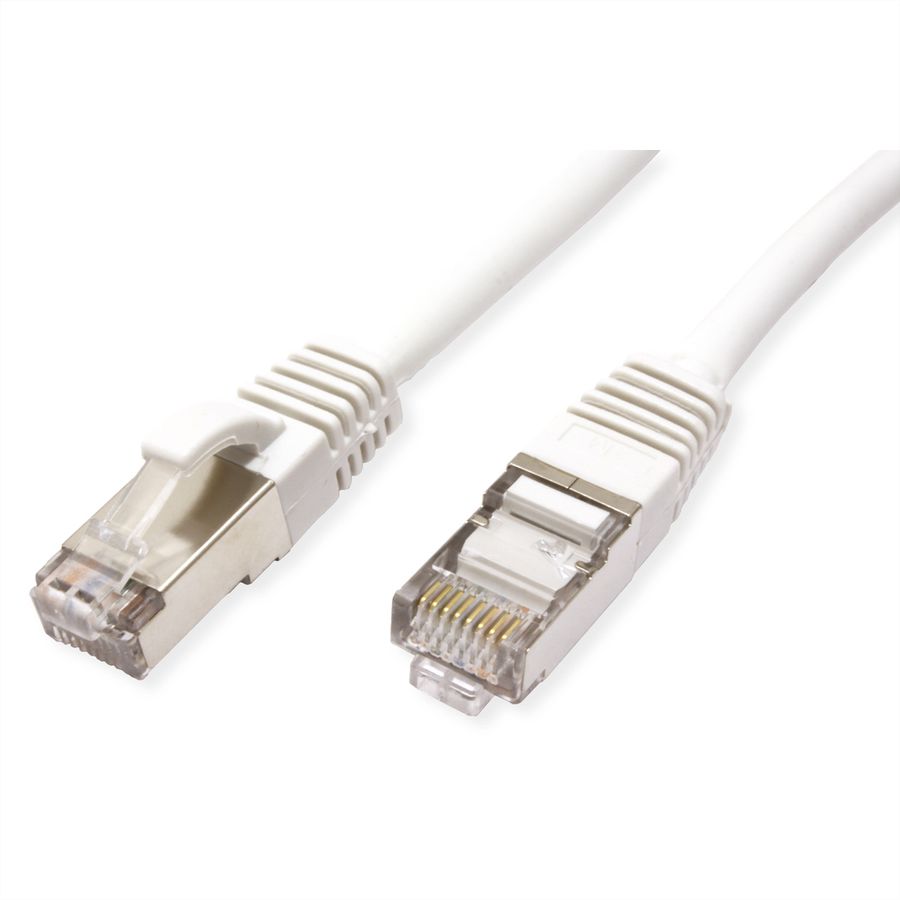Cordon VALUE Cat.6 (Classe E) S/FTP LSOH, blanc, 2 m
