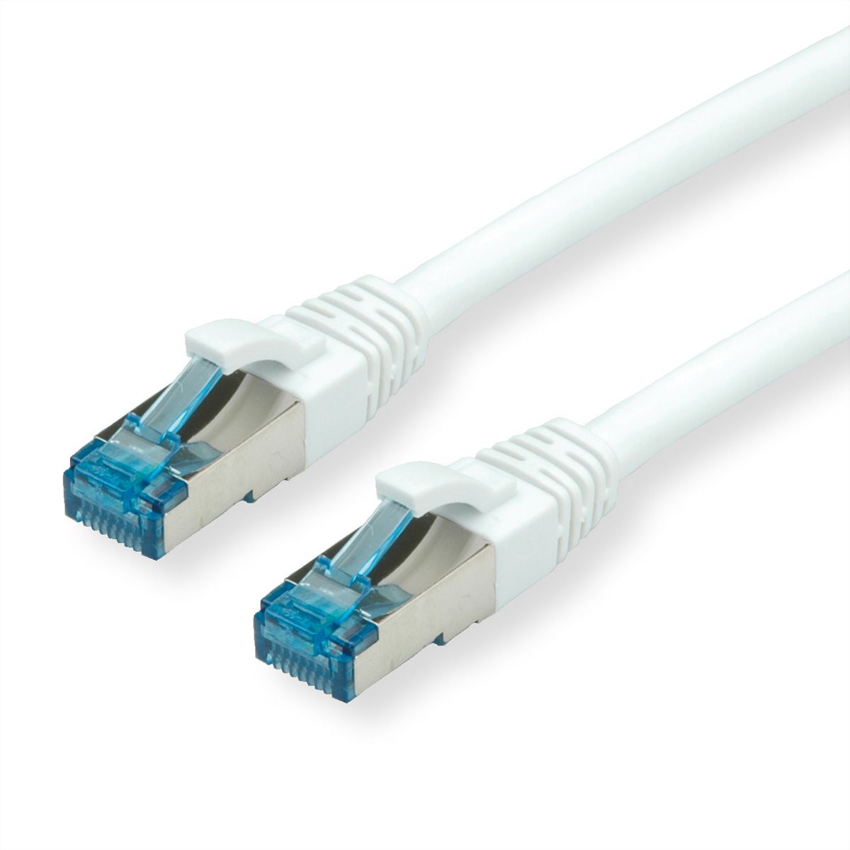 Cordon VALUE Cat.6A (Classe EA) / 10 Gigabit S/FTP, LSOH, blanc, 0,5 m