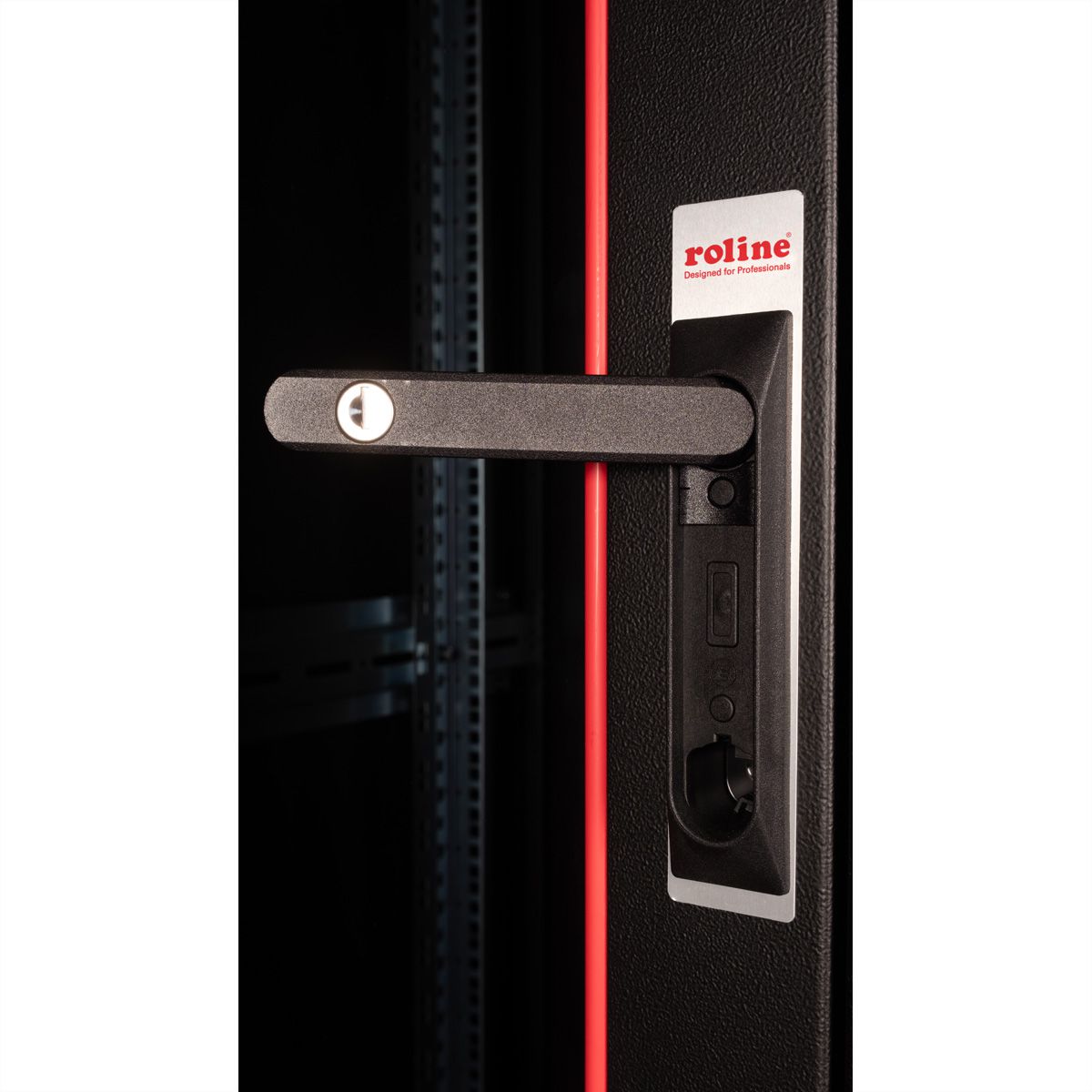 ROLINE 19-Zoll Netzwerkschrank Basic 26 HE, 600x800 BxT Glastür schwarz