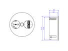 BACHMANN TWIST 1x Schutzkontakt, USB-Charger A/A 15W , GST18-Stecker, chrom, 0,2 m