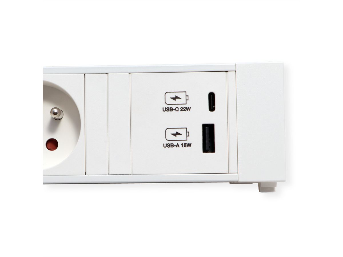 BACHMANN POWER FRAME 2xUTE 1xUSB A/C 22W 0,2m GST18