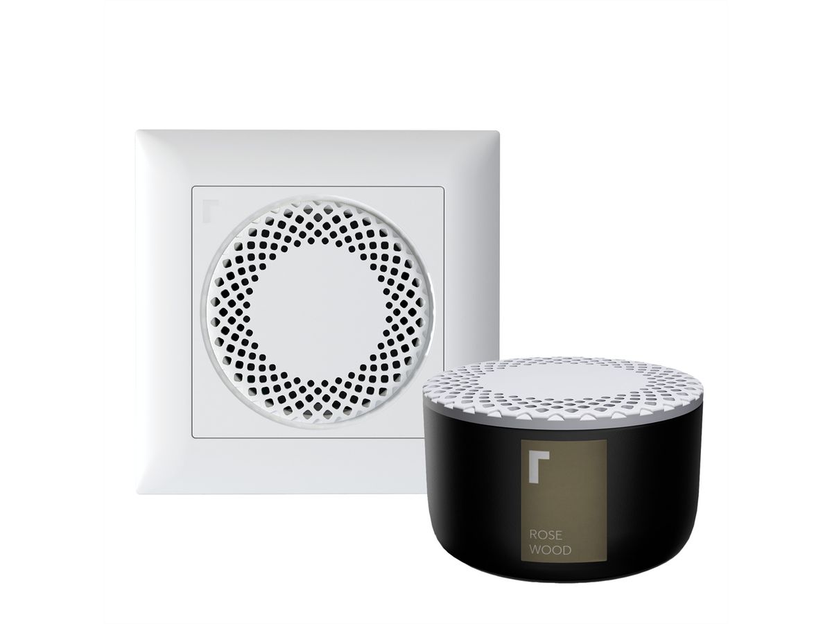 Revoltab Diffuseur de parfum Set Hide, blanc, avec capsule Rose & Wood