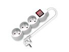VALUE Prise multiple, 3 ports UTE avec interrupteur, blanc, 3 m