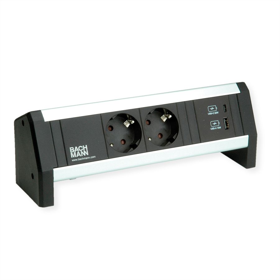 BACHMANN DESK 2x contact de protection 1xUSB A&C