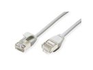 ROLINE Cordon DataCenter U/FTP Cat.6A (Classe EA), LSOH, slim, gris, 0,5 m