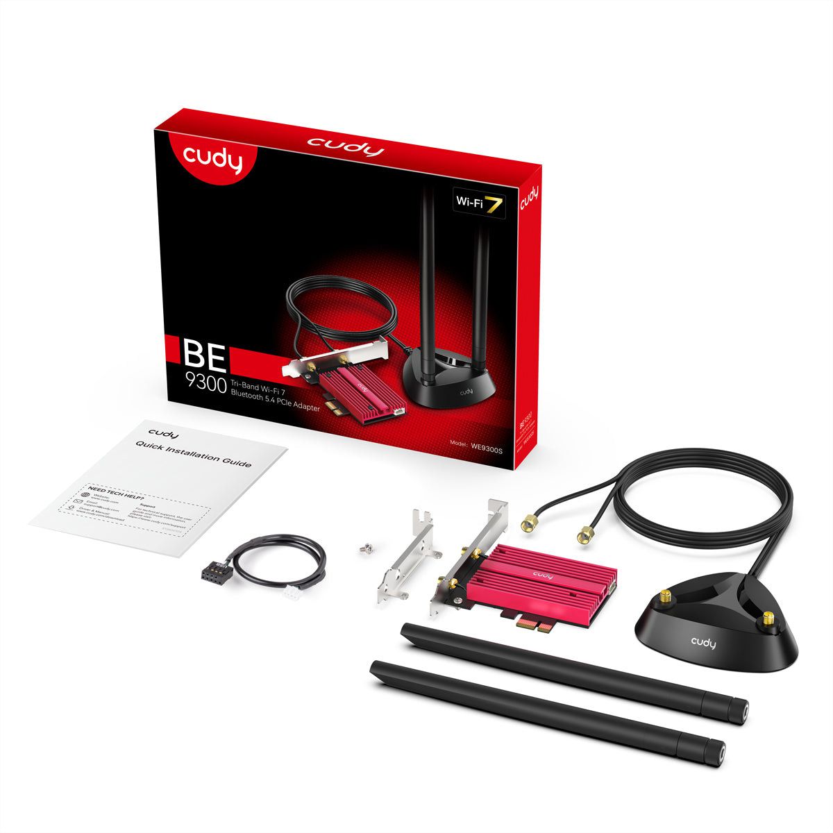 CUDY WE9300S Adaptateur PCI Express BE9300 Wi-Fi 7
