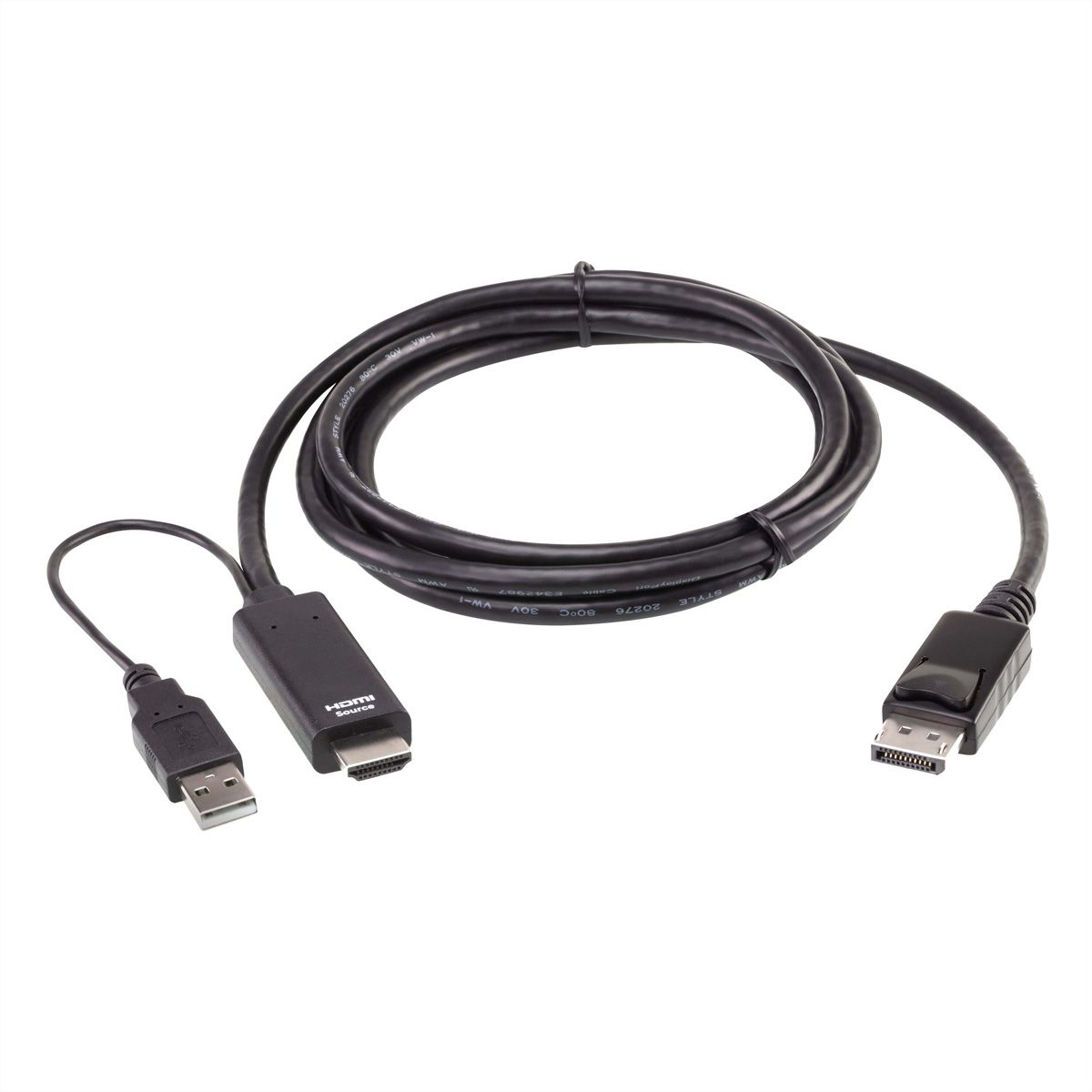 ATEN 2L-7D02HDP Câble HDMI vers DisplayPort True 4K, 1,8m