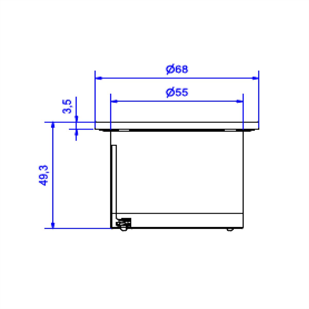 BACHMANN PIX 1xCM RAL9010 Anneau décoratif aspect inox