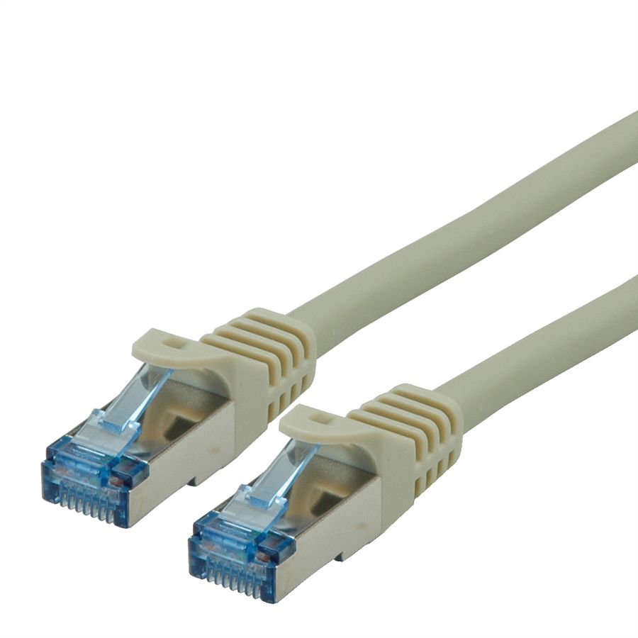 Cordon ROLINE S/FTP(PiMF) Cat.6A / 10 Gigabit, LSOH, Component Level, gris, 0,5 m