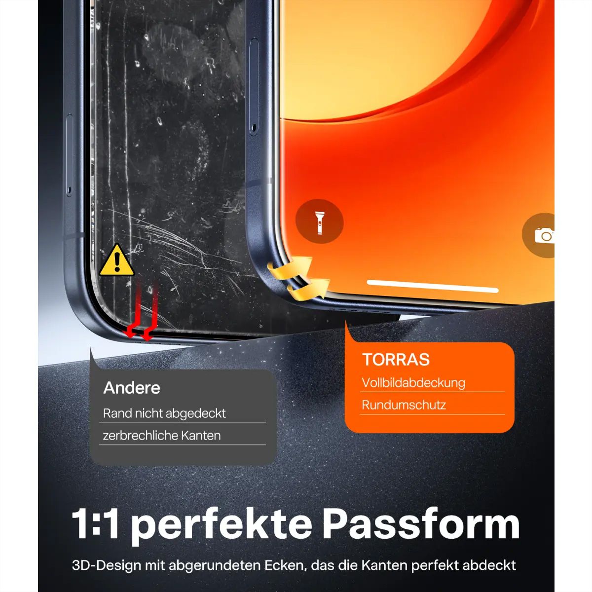 Torras Install Master Displayschutz, iPhone 17, transparent