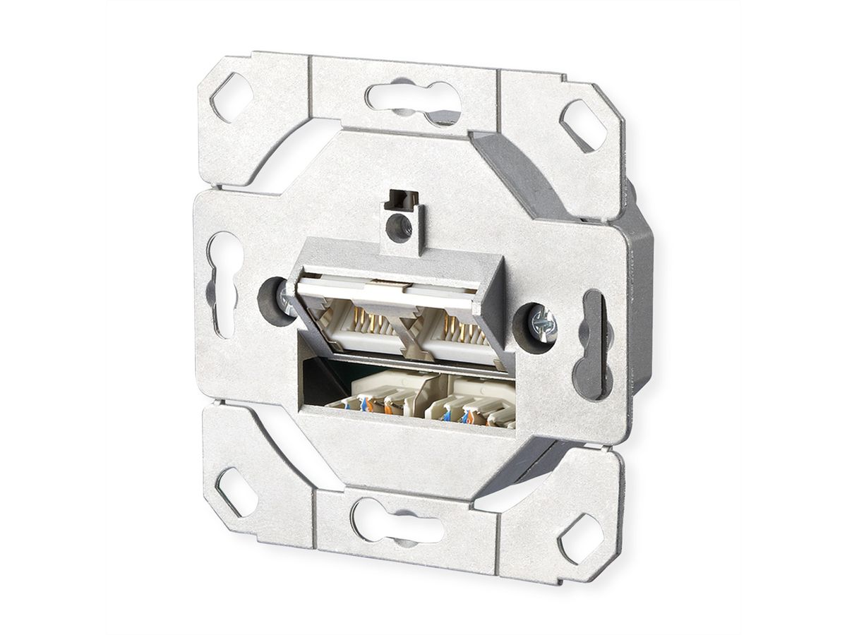 METZ CONNECT E-DAT C6A 2 port encastré sans cache