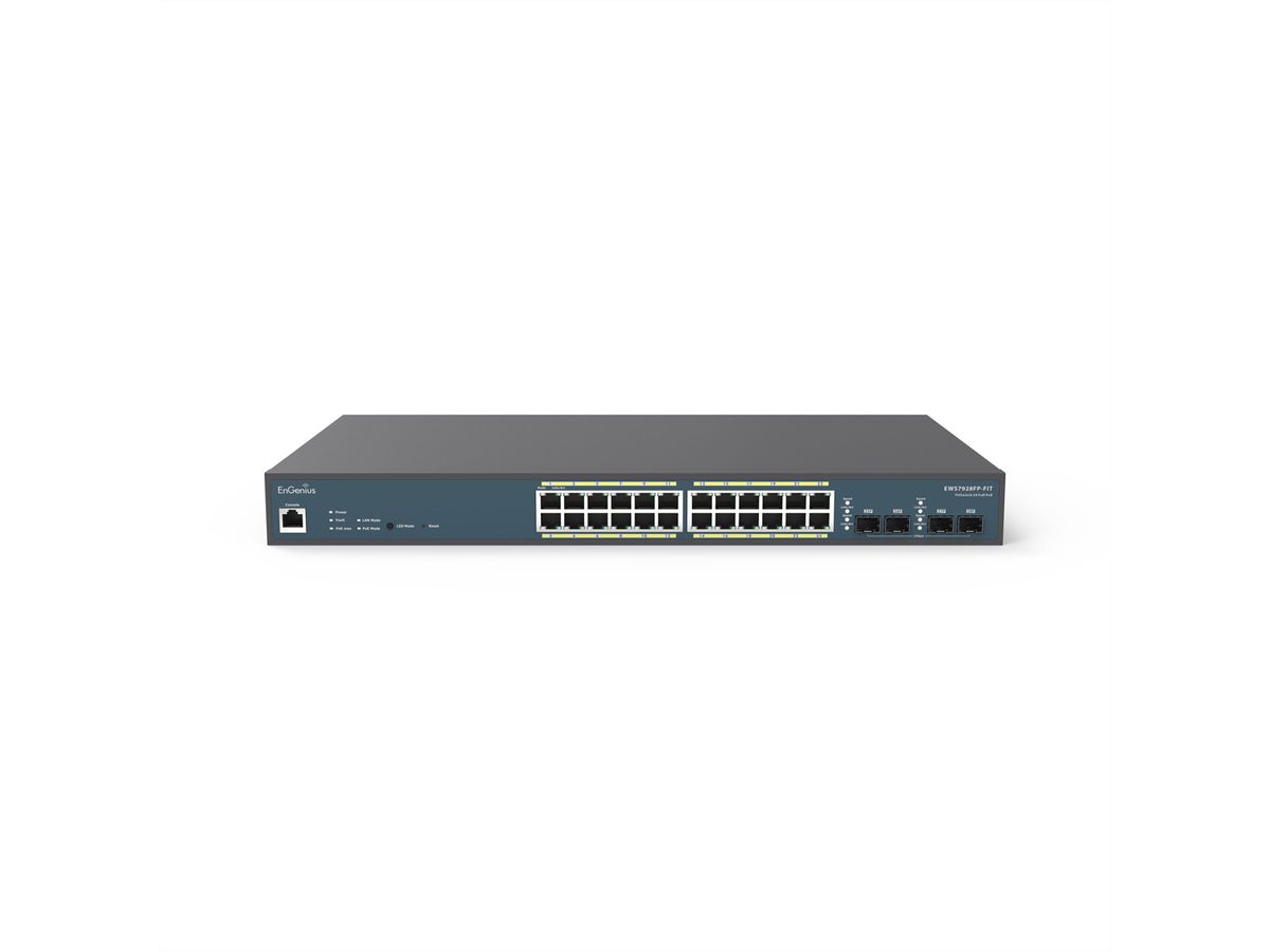 EnGenius EWS7928P-FIT 24-Port Gigabit PoE+ Switch, Administré, 240W avec 4 ports SFP