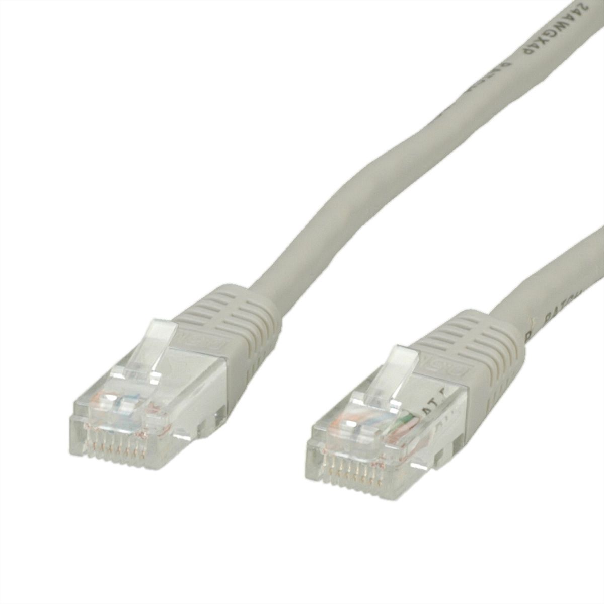 Cordon VALUE Cat.6 (Classe E) UTP confectionné, gris, 2 m
