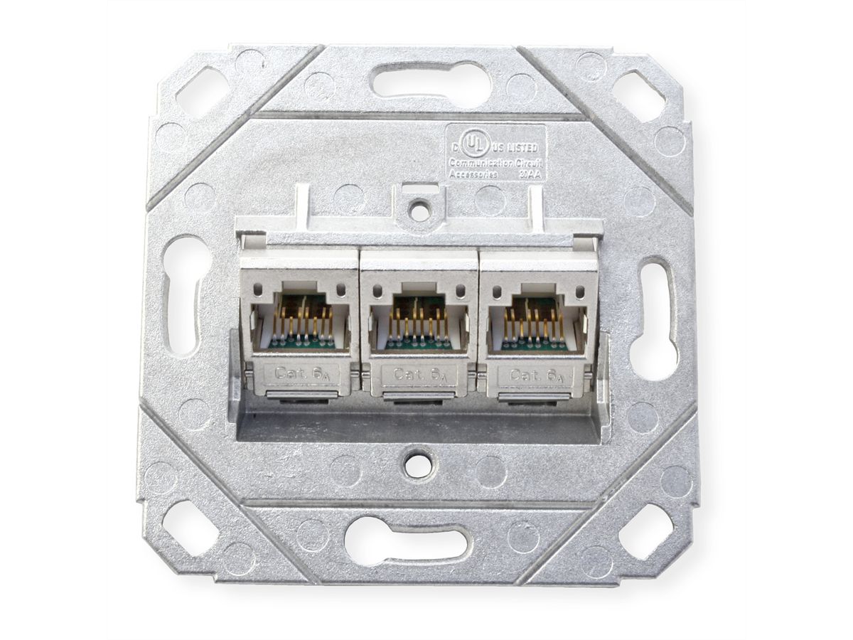 METZ CONNECT C6Amodul 3 ports 180°M AP blanc pur
