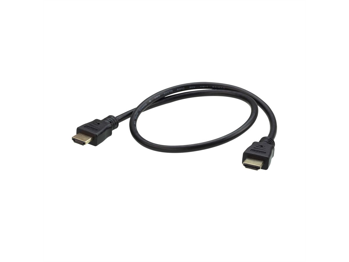 High Speed True 4K HDMI Kabel mit Ethernet, schwarz, 0,6 m