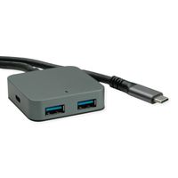 VALUE Hub USB 3.2 Gen 2, 4 ports (2x A+ 2x C) avec câble prolongateur, 3 m