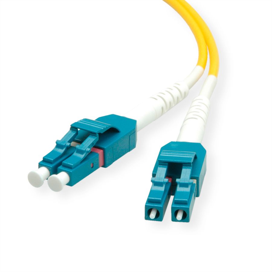 ROLINE LWL-Kabel Duplex, Single Mode 9/125µm OS2, LC/LC, LSOH, gelb, 7 m