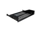 VALUE Etagère 19", 2U, 350 mm, max. 25kg, forme en U, noir