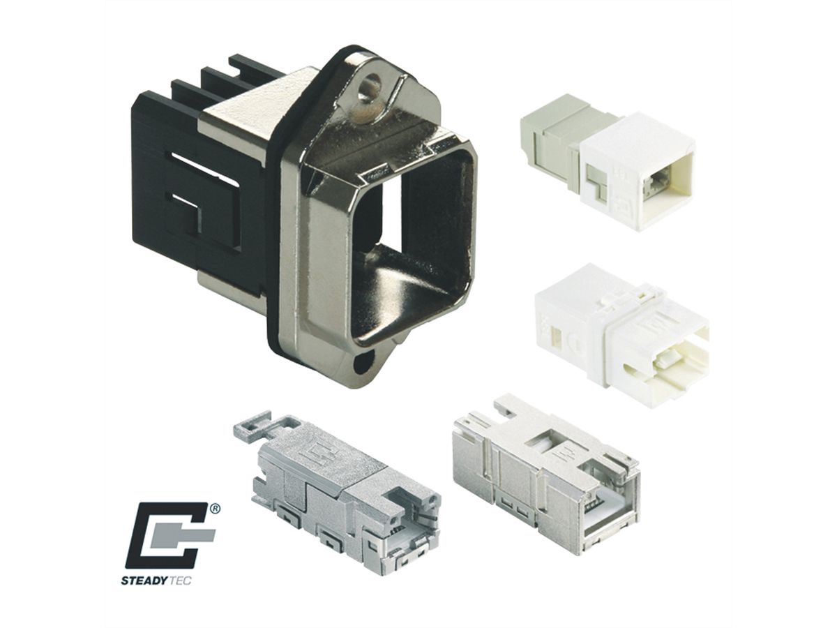 METZ CONNECT Industry IP67 V14 Einbaubuchse, Normbefestigung