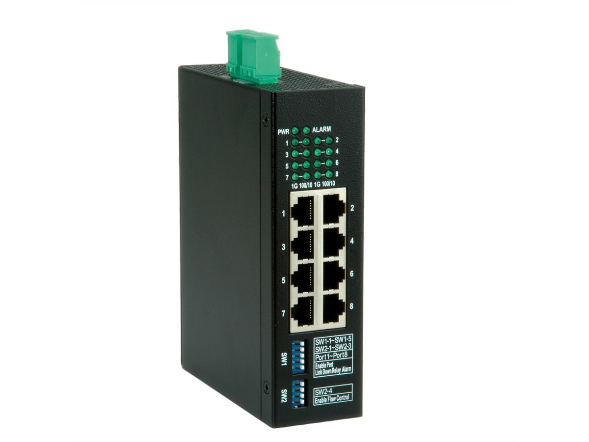 ROLINE Switch Gigabit industriel 8x RJ-45