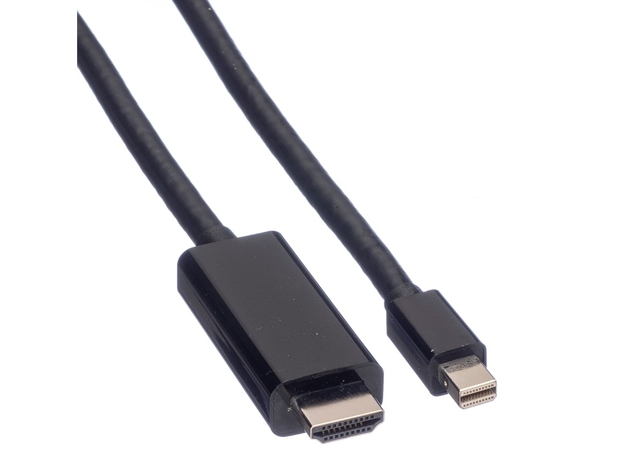 VALUE Mini DisplayPort Câble, Mini DP - UHDTV, M/M, noir, 1 m