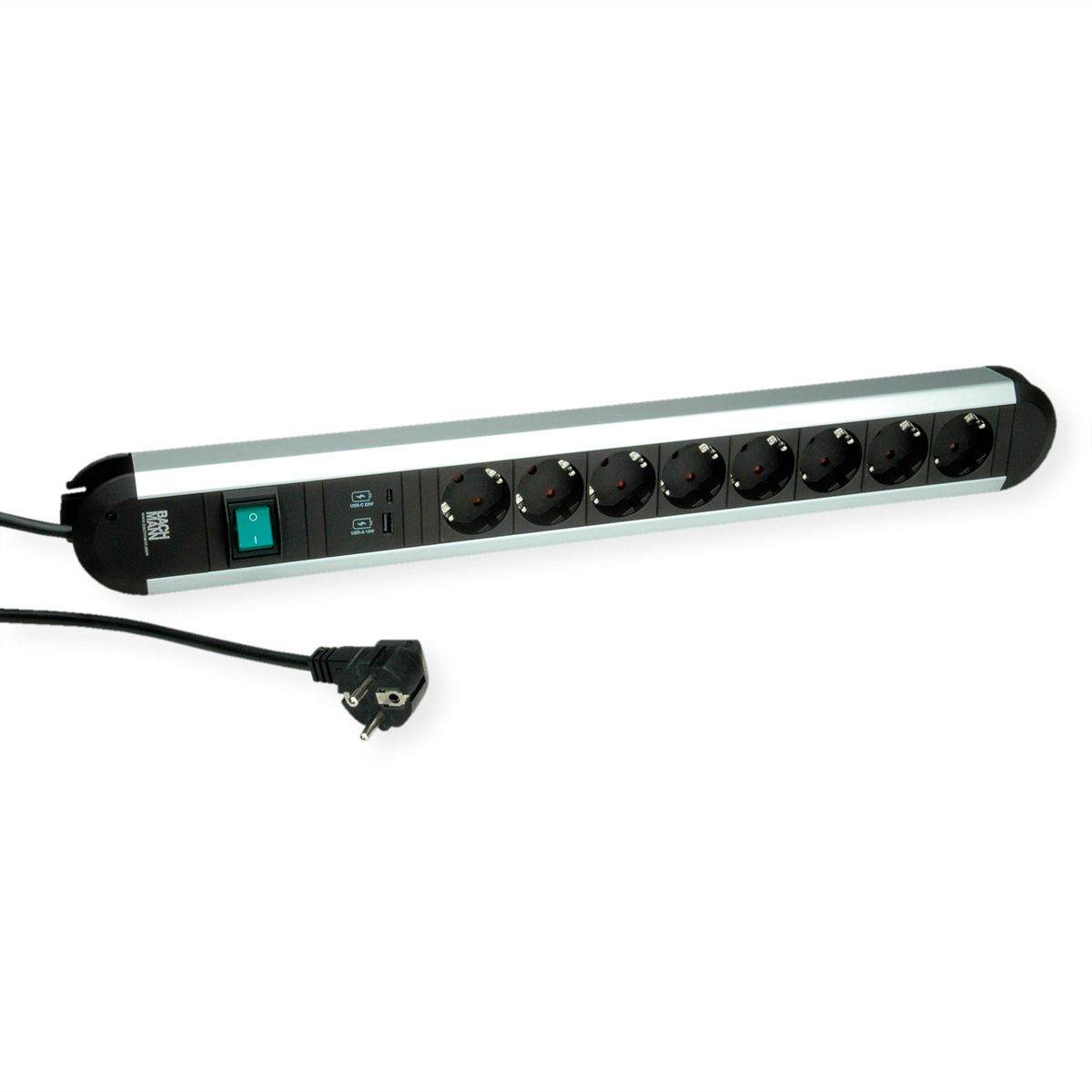 BACHMANN PRIMO 8xCEE7/3 1xUSB A&C 22W 1xSchalter Strom 2,0m CEE7/7