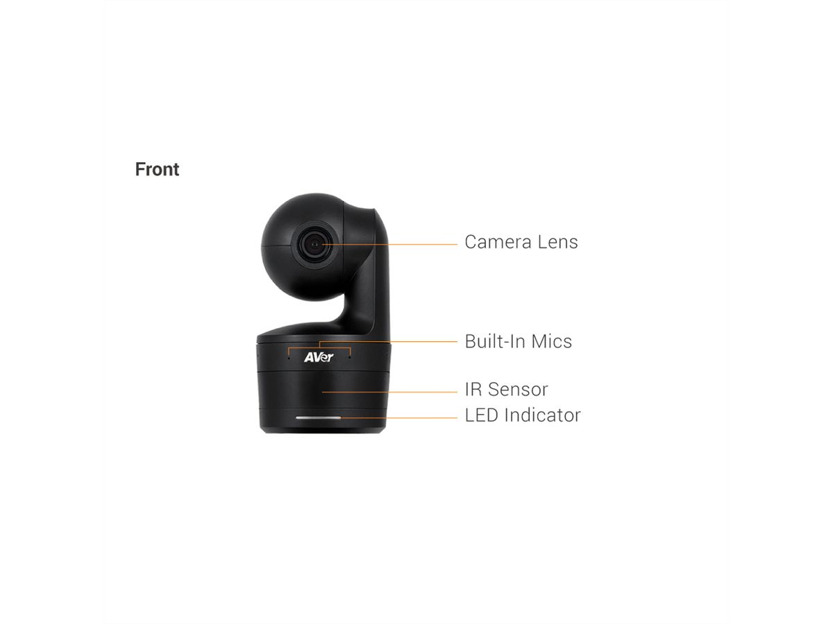 Aver Tracking-Kamera Fernunterricht DL10, schwarz