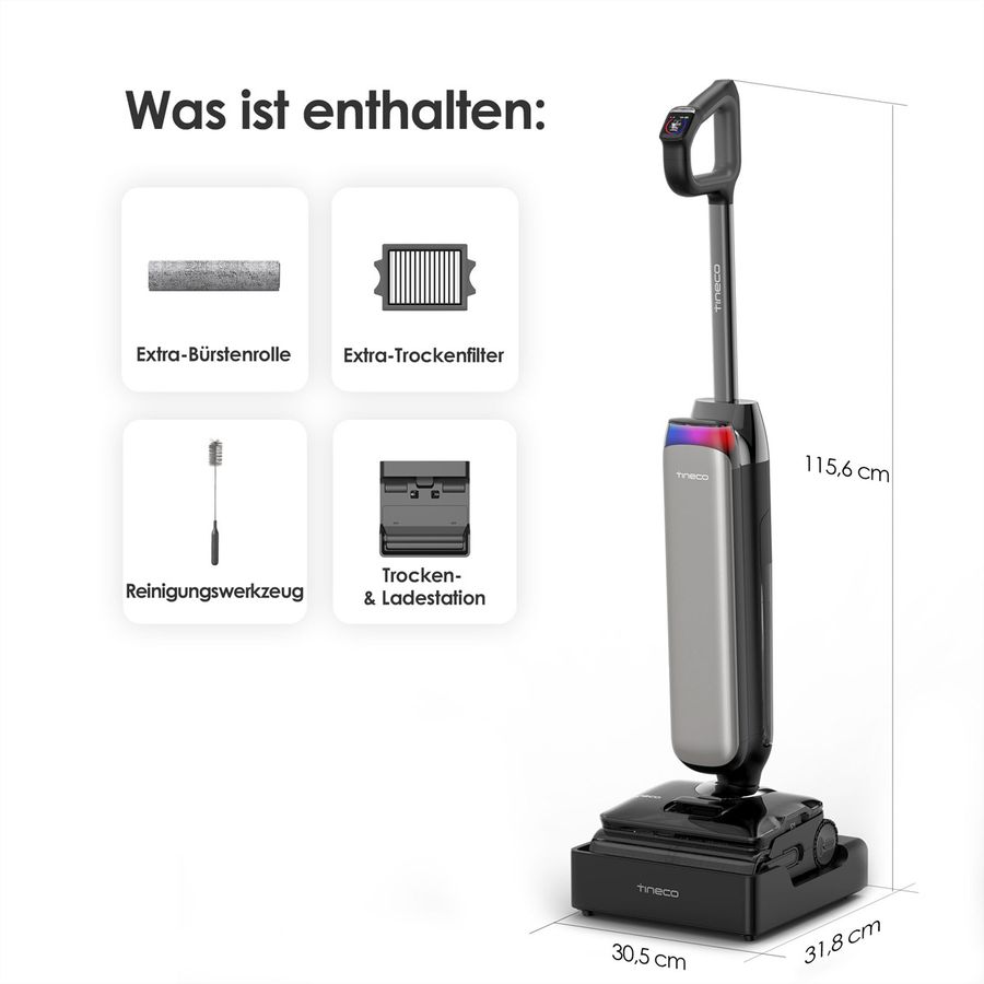 Tineco FLOOR ONE S9 Artiste Vapeur Pro, Aspirateur laveur