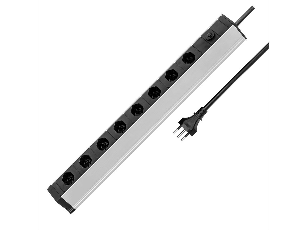 Steffen Bloc multiprise Alu Modular 19", 8x T13