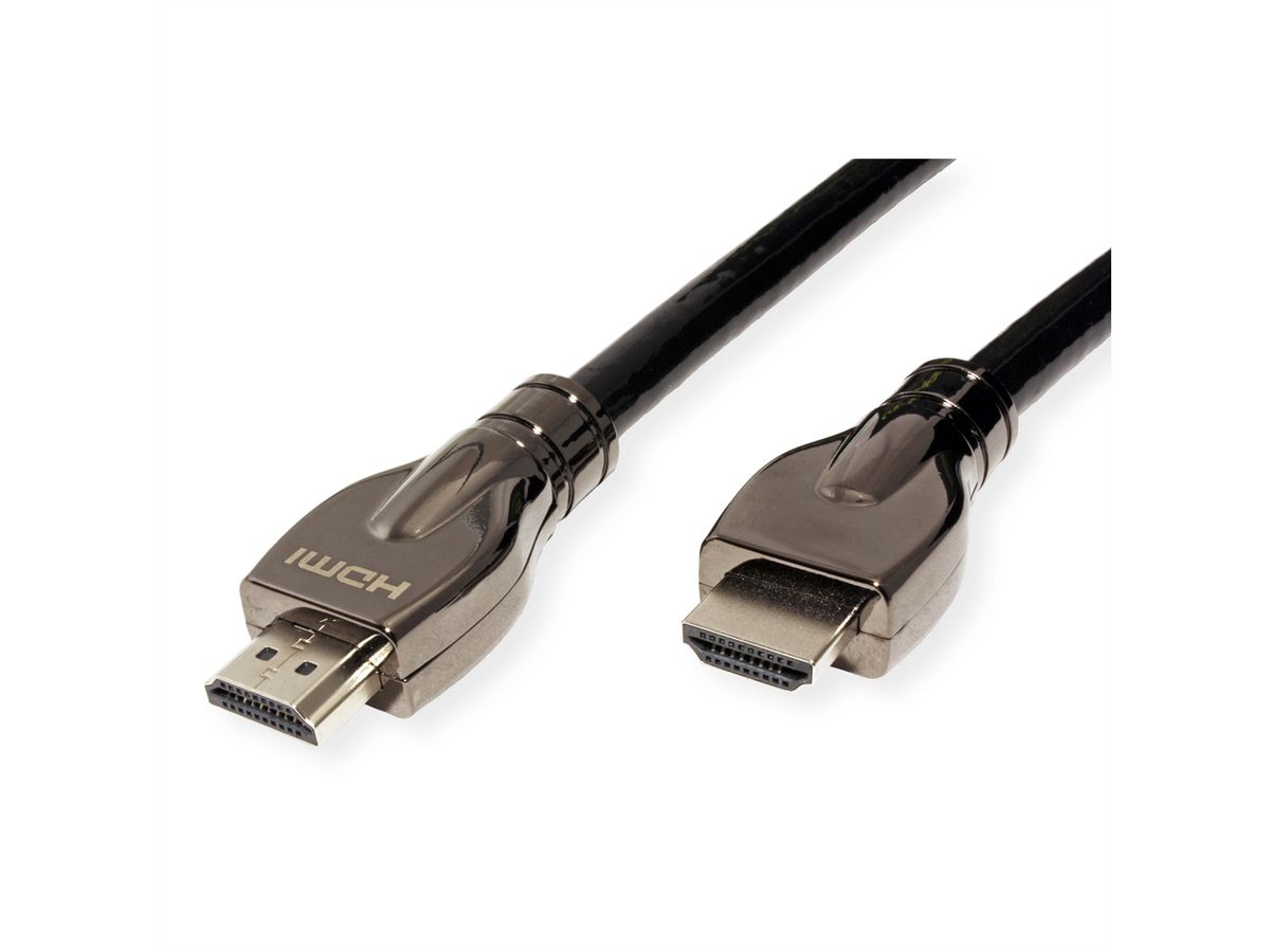 ROLINE 4K HDMI Ultra HD Kabel mit Ethernet, ST/ST, schwarz, 10 m