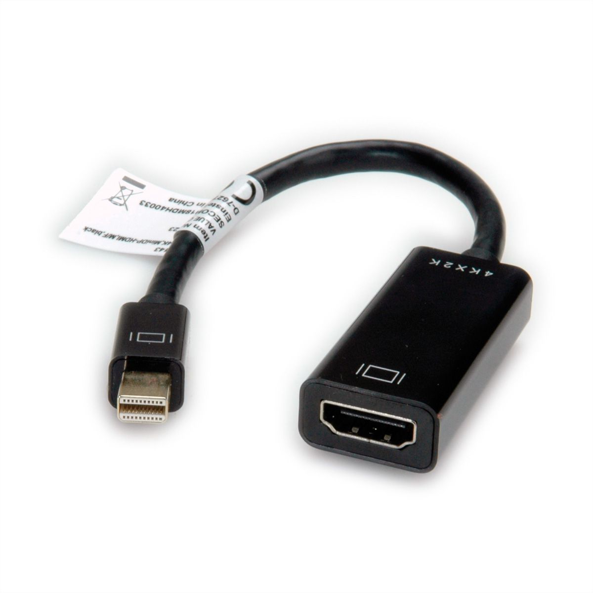 VALUE Adaptateur Mini DisplayPort-HDMI, v1.2, MiniDP M - HDMI F