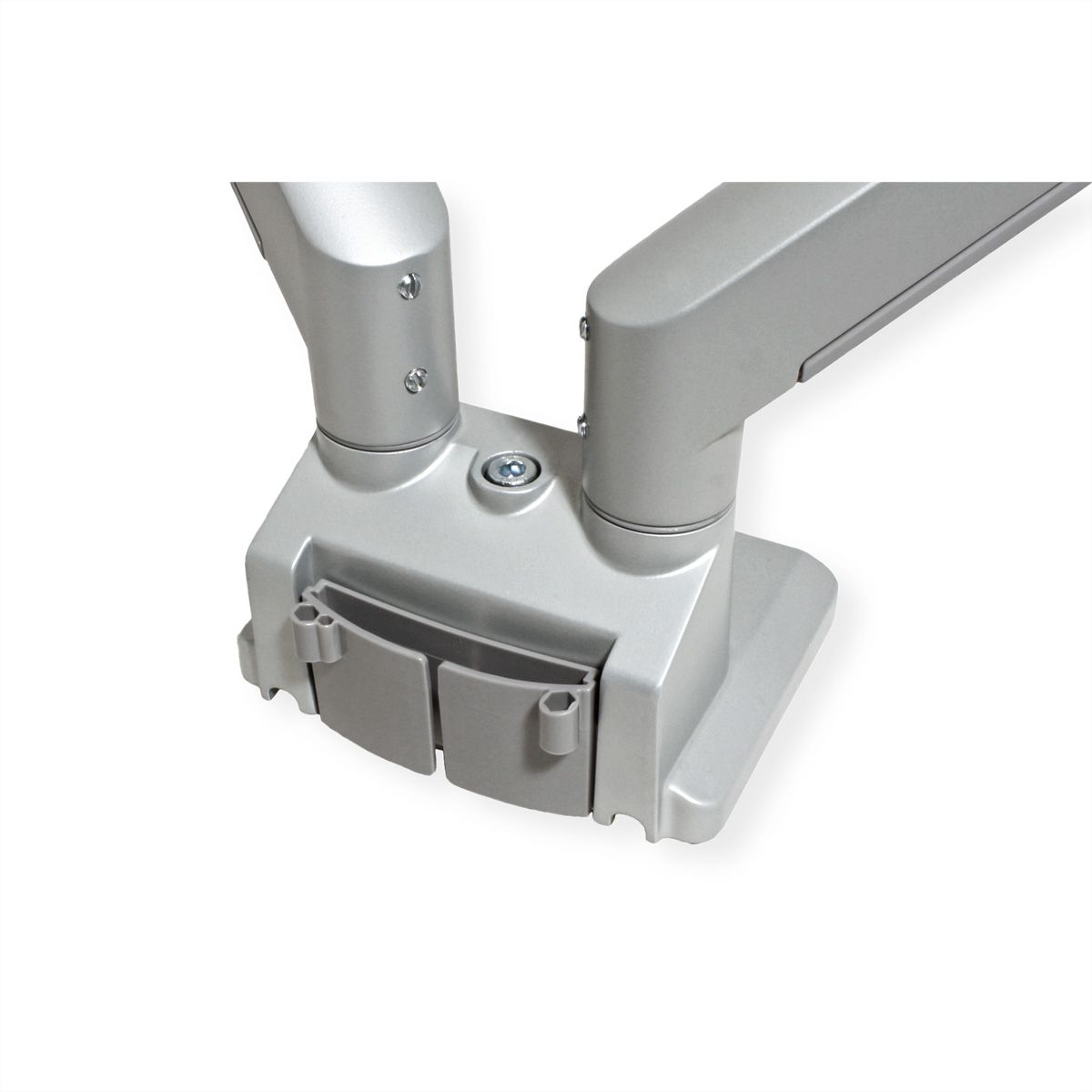 ROLINE Support double LCD, vérin à gaz, 5 articulations, fixation sur bureau, 17-23", jusqu'à 2x 9 kg, argent
