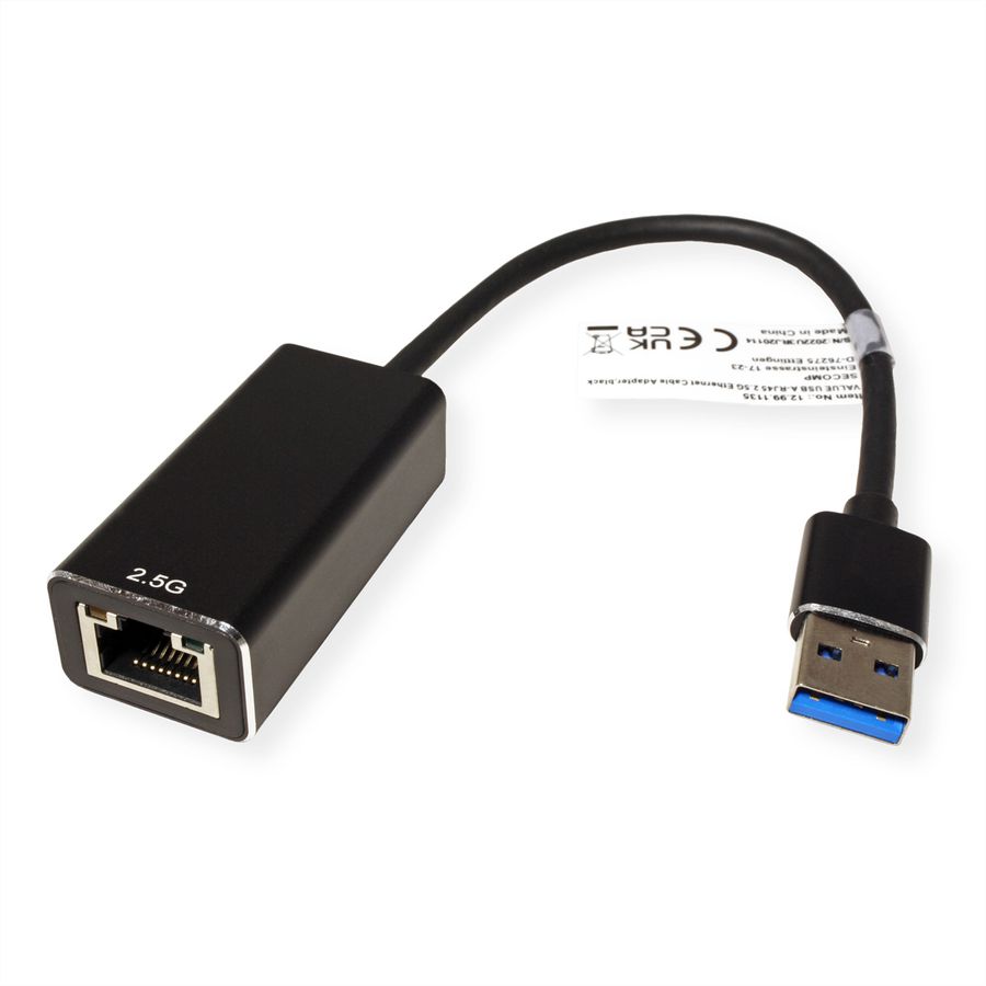 VALUE Convertisseur USB 3.2 Gen 1, type A - 2.5 Gigabit Ethernet