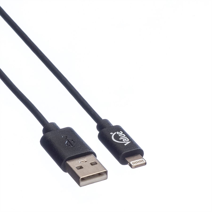 VALUE Câble de charge et synchronisation pour appareils à connecteur 8pin, 1,8 m