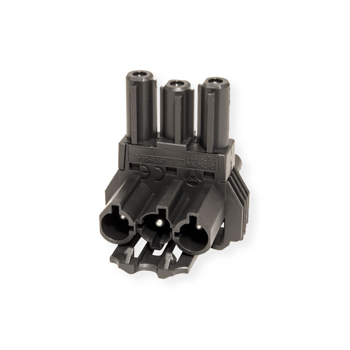 BACHMANN Bloc de distribution WIELAND GST18 1xIn/2xOut avec pattes de blocage, noir