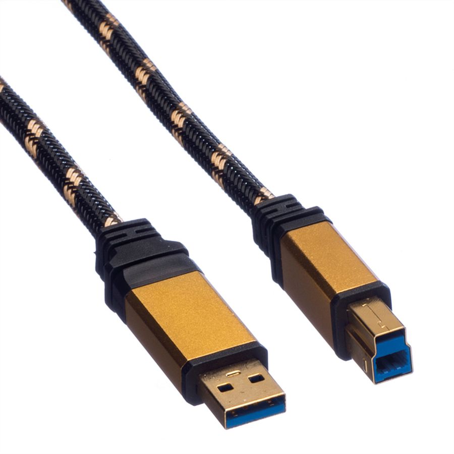 ROLINE GOLD Câble USB 3.2 Gen 1, type A - B, M/M, 3 m