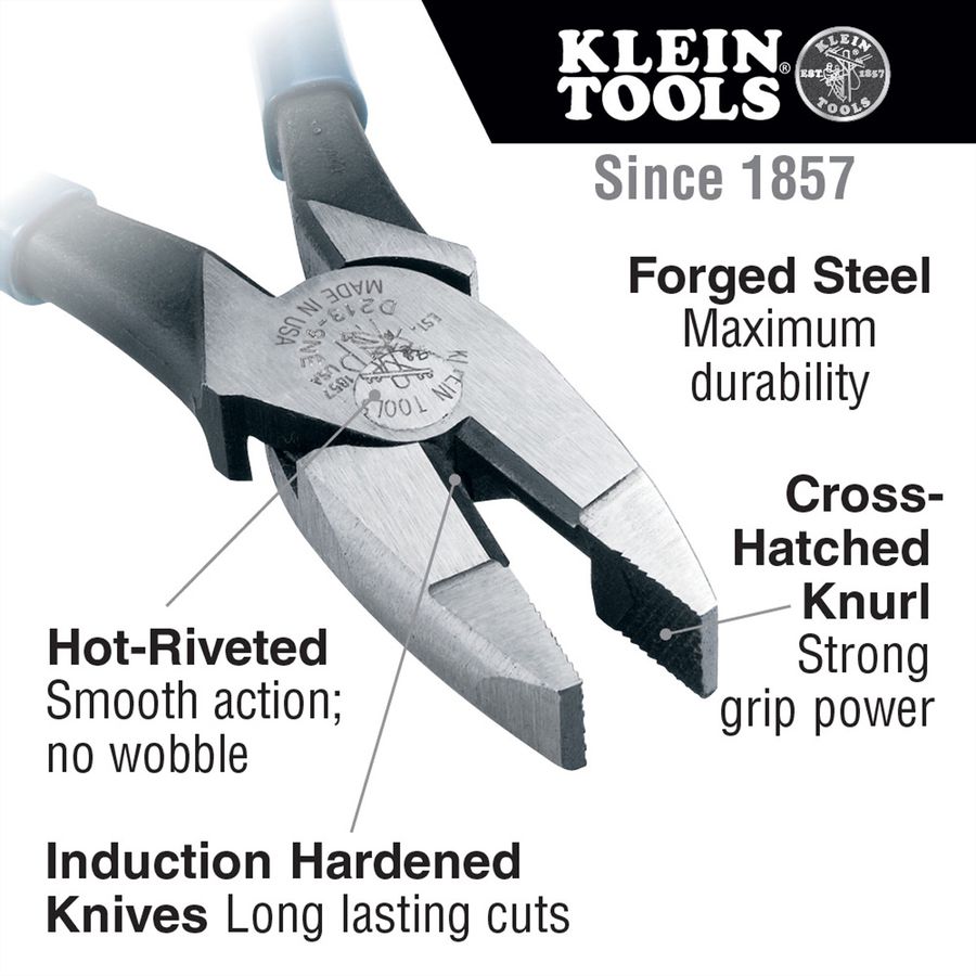 KLEIN TOOLS D2000-9NE Pince coupante Télécom, 238 mm