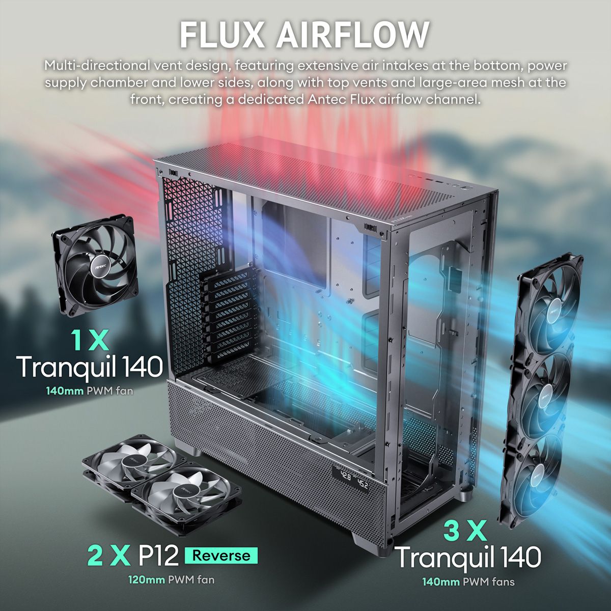 ANTEC FLUX PRO EUV Boîtier PC Big / Full Tower ATX, noir