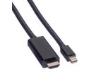 VALUE Mini DisplayPort Kabel, Mini DP-UHDTV, ST/ST, schwarz, 1 m