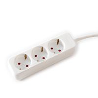 VALUE Prise multiple, 3x sans interrupteur, blanc, 1,5 m