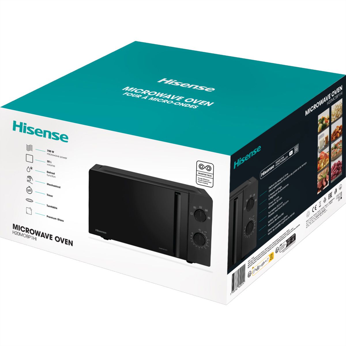 Hisense Mikrowelle H20MOBP1HI, 20L, schwarz