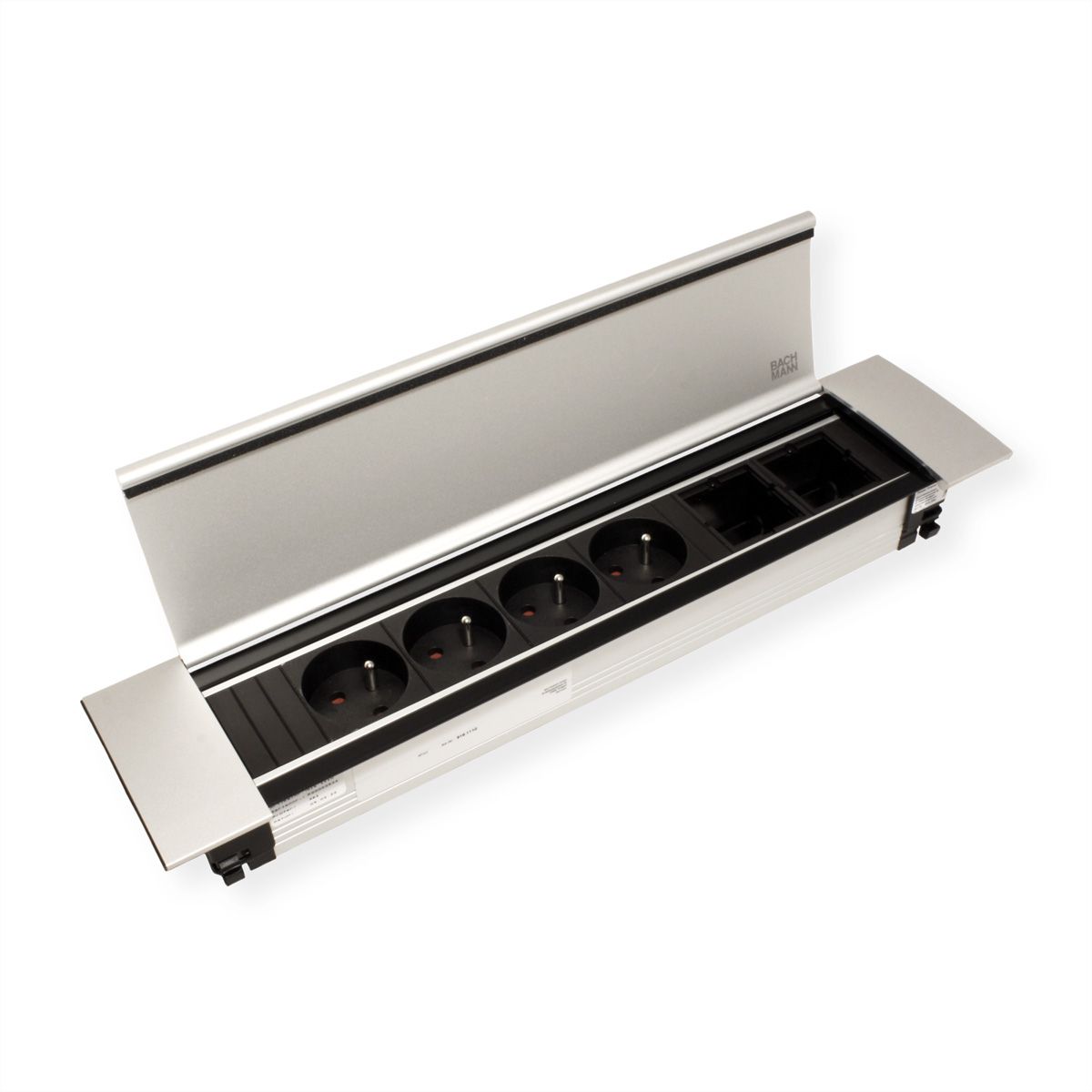 BACHMANN POWER FRAME COVER Large 6-fach, silberfarben